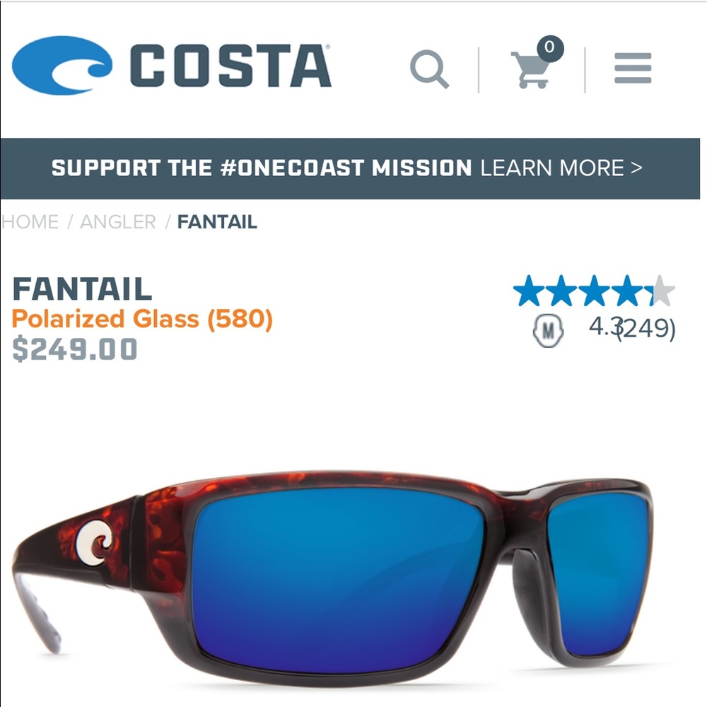 Costa Del Mar Fantail men's sunglasses